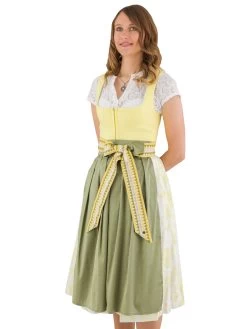 Midi-Dirndl Alpenherz Marina Hellgelb