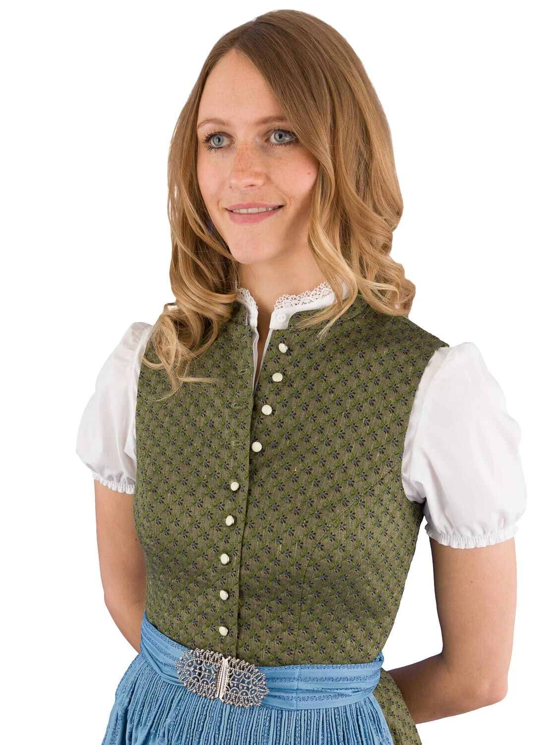Midi Dirndl Gottseidank MagdaMTE Stretch Gartengrün Wasser 2 Midi Dirndl Gottseidank MagdaMTE Stretch Gartengrün Wasser – Bild 2