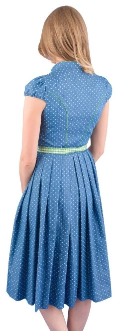 Midi Dirndl H. Moser Gunda/Susi 56441 5319 Blau Gr&uuml;n 1350 -Trachten Verkauf midi dirndl h moser gunda susi 56441 5319 blau gruen 13503