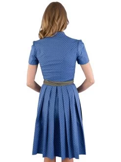 Midi Dirndl Stretch Hochgeschlossen Mit Sch&uuml;rze Wenger Natalie Blau Gr&uuml;n -Trachten Verkauf midi dirndl hochgeschlossen mit schuerze wenger natalie blau gruen 53