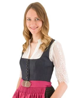 Midi Dirndl Mit Sch&uuml;rze Gottseidank MonikaNS Schwarzblau-kirschbl&uuml;te -Trachten Verkauf midi dirndl mit schuerze gottseidank monikans schwarzblau kirschbluete3