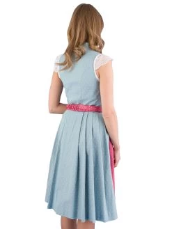 Midi Dirndl Hochgeschlossen Vintage Turi D211085 65 Cm Eisblau -Trachten Verkauf mini dirndl turi d211085 65 cm eisblau3