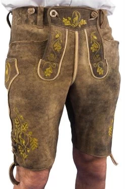 Nockerberg Meindl Lederhose Kurz Altschwarz -Trachten Verkauf nockerberg meindl lederhose kurz altschwarz farbe beige 166