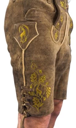 Nockerberg Meindl Lederhose Kurz Altschwarz -Trachten Verkauf nockerberg meindl lederhose kurz altschwarz farbe beige 168