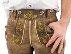 Nockerberg Meindl Lederhose Kurz Altschwarz -Trachten Verkauf nockerberg meindl lederhose kurz altschwarz farbe beige 169