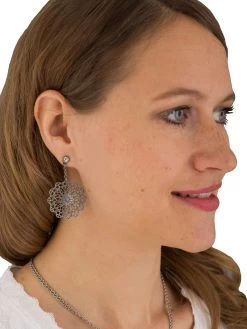 Ohrstecker Mit Trachtenanh&auml;nger Wabersich Altsilber Mit Crysgtalstein