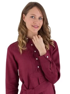 Pfoadkleid Blusenkleid Leinenkleid Hund Sans Scho Dunkelrot -Trachten Verkauf pfoadkleid blusenkleid leinenkleid hund sans scho dunkelrot3