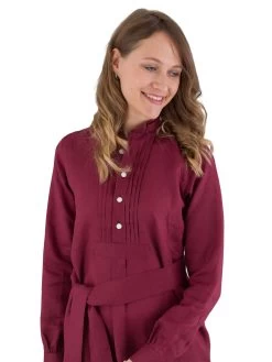 Pfoadkleid Blusenkleid Leinenkleid Hund Sans Scho Dunkelrot -Trachten Verkauf pfoadkleid blusenkleid leinenkleid hund sans scho dunkelrot4