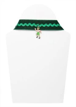 Samtkropfband Tannengr&uuml;n