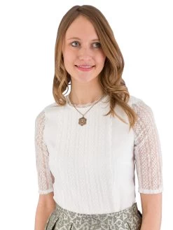 Spitzenbody Stretch MarJo Evina-Nova Halbarm Off White