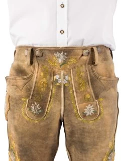Spitzingsee Meindl Lederhose Kurz 501 Hirsch Altschwarz Extrem -Trachten Verkauf spitzingsee meindl lederhose kurz altschwarz farbe beige 144
