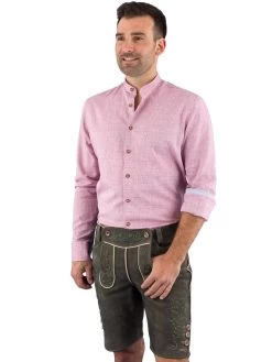 Stehkragenhemd Arido 2433 3659 Rot 79