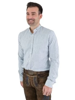 Stehkragenhemd Gottseidank Lenz Blautanne 675