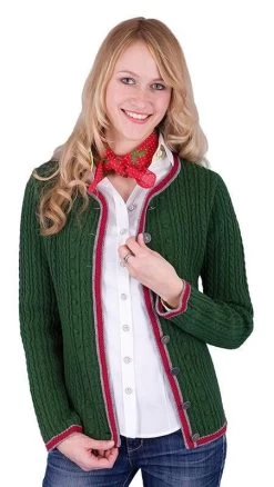 Strickjacke Hausruck Gr&uuml;n