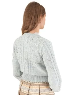 Strickjacke Kr&uuml;ger Dori Hellblau -Trachten Verkauf strickjacke krueger 371465 hellblau 81 83