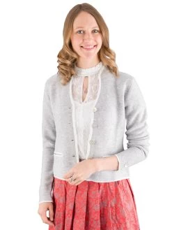 Strickjacke Mit Sch&ouml;&szlig;chen Lieblingsst&uuml;ck ZajaL Silber