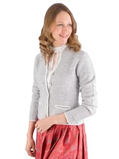 Strickjacke Mit Sch&ouml;&szlig;chen Lieblingsst&uuml;ck ZajaL Silber -Trachten Verkauf strickjacke mit schoesschen lieblingsstueck zajal silber3