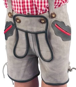 St&uuml;tzle Kinderlederhose Kurz Grau 60.010