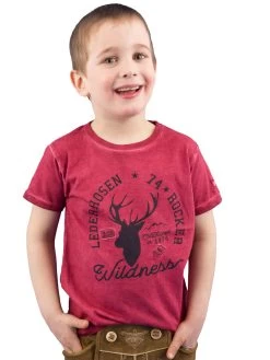 T-Shirt Bondi Lederhosen Rocker Rot