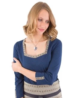 Trachten T-Shirt Stoiber 318212 Blau