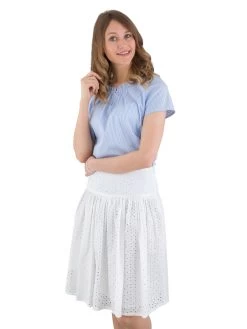 Trachtenbluse Felicitas Babet Wei&szlig;/himmel Gestreift -Trachten Verkauf trachtenbluse felicitas babet weiss himmel gestreift6