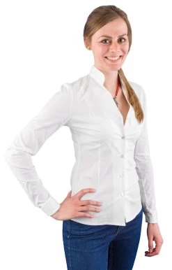 Trachtenbluse Kaiserj&auml;ger 2222/INES Weiss