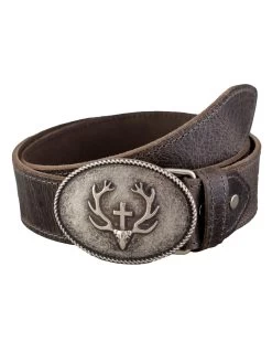 Trachteng&uuml;rtel Koppelg&uuml;rtel Creation Werner 04014 TB 136 Anthrazit Geschraubt Silber