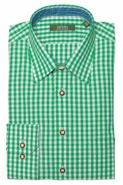 Trachtenhemd Arido 2711-1001-14gr&uuml;n Kariert Slim