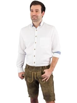 Trachtenhemd Arido 2899 3295 30 Wei&szlig; Blau