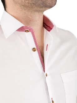 Trachtenhemd Arido 2900 255 Wei&szlig; Rot 50 -Trachten Verkauf trachtenhemd arido 2900 255 weiss rot 50 farbe rot3