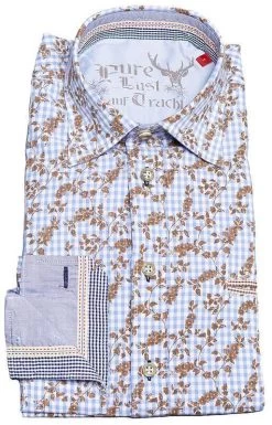 Pure Trachtenhemd B42612 Blau 15