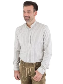 Trachtenhemd Gottseidank Lenz Moosgr&uuml;n 787