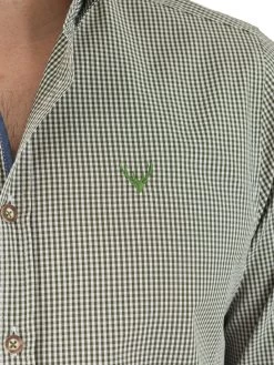 Trachtenhemd Pure 5017-2129 Gr&uuml;n/wei&szlig; Kariert -Trachten Verkauf trachtenhemd pure 5017 2129 gruen weiss kariert3