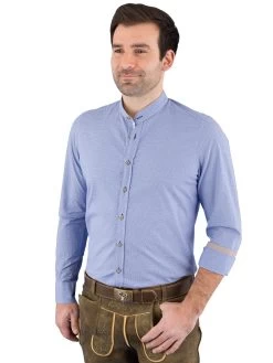 Trachtenhemd Pure C52600-21697 Slim Fit Mittelblau