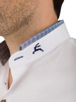 Trachtenhemd Stehkragenhemd Arido 2807-3708 Weiss Blau 31 -Trachten Verkauf trachtenhemd stehkragenhemd arido 2807 3708 weiss blau 314