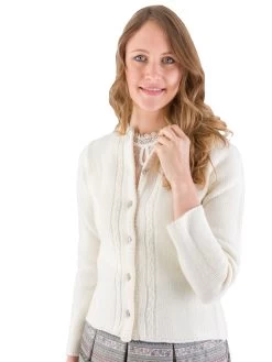 Trachtenjacke Strickjacke AlpSpur Lisa 6 Off White