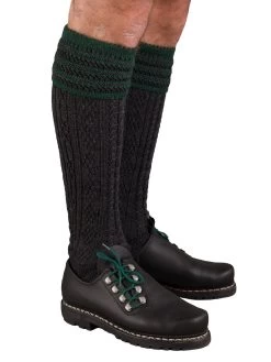 Trachtenkniestrumpf Gottseidank Partnach Anthrazit-tanne