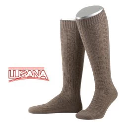 Trachtenkniestrumpf Lusana L340 Trachtenbraun 12