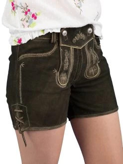 Trachtenlederhose Kurz Maddox Maria Bisam