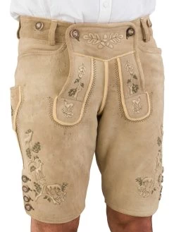 Trachtenlederhose Kurz Ostarrichi Weinbauer Ursprung Rothirsch Antikhell Stick Soli
