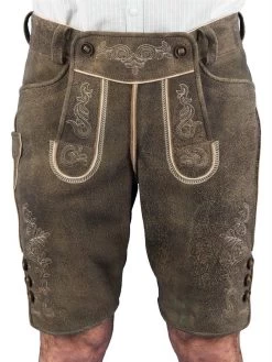 Trachtenlederhose Kurz Seidel Ralf Antikmarmor