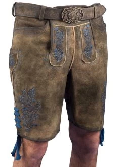 Spieth & Wensky Trachtenlederhose Kurz Spieth & Wensky Degenhard Wurzel/jeans