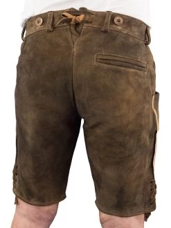 Trachtenlederhose Kurz Weinbauer Bertl ZV Braun Antikk/oliv -Trachten Verkauf trachtenlederhose kurz weinbauer bertl zv braun antikk oliv farbe braun4