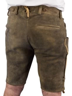 Trachtenlederhose Kurz Weinbauer Bertl ZV Oliv -Trachten Verkauf trachtenlederhose kurz weinbauer bertl zv oliv farbe braun3