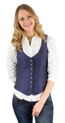 Trachtenmieder Alpe Adria Manufaktur Josepha Tupf Blau