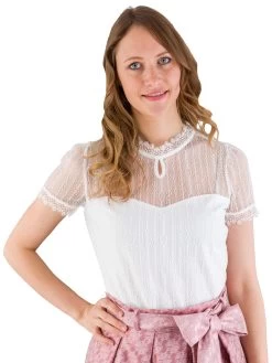 Spieth & Wensky Trachtenshirt Spitzenshirt Spieth & Wensky Nelly Offwei&szlig;