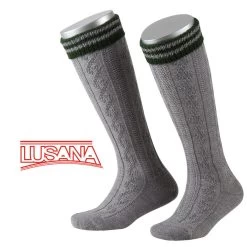 Trachtensocken Kinder Lusana L320R-0319 Grau-grün