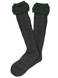 Trachtensocken Lusana L461 Anthrazit Tanne