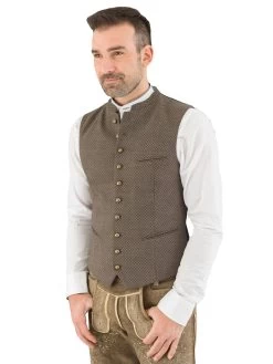 Trachtenweste Gilet Gottseidank Konstantin A001631 Kapergr&uuml;n 797