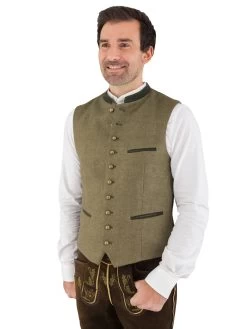 Trachtenweste Gottseidank Konstantin Bronze Gr&uuml;n